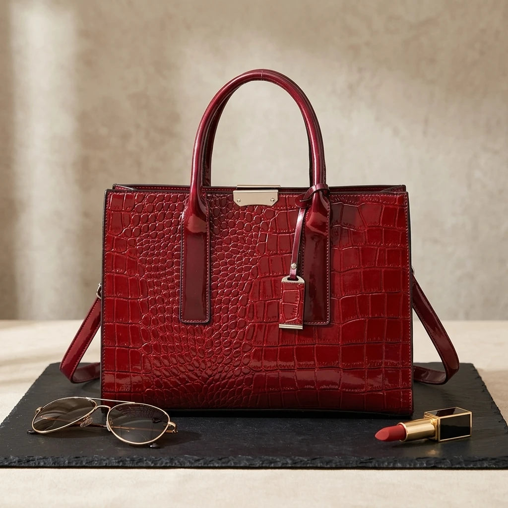 Sac à main bandoulière crocodile vintage noble - Vittoria