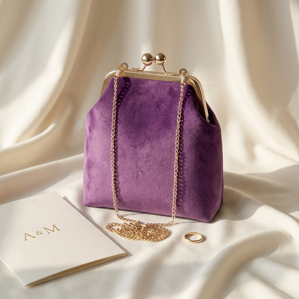 Sac à main bandoulière en velours rétro délicat - Ottilia