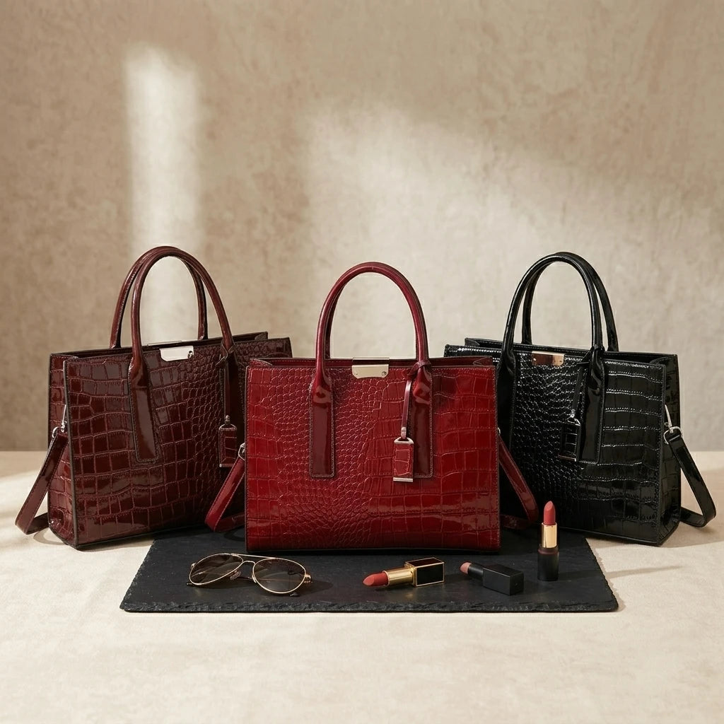 Sac à main bandoulière crocodile vintage noble - Vittoria