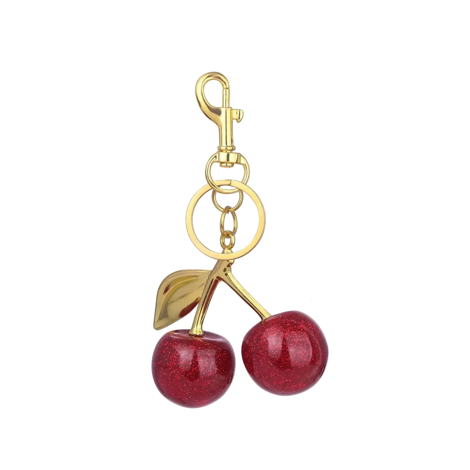 Accessoire pour sac à main - Pendentif cerise en résine