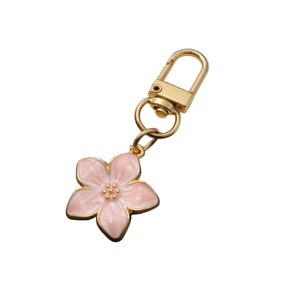 Accessoire pour sac à main - Pendentif fleur de cerisier en émail