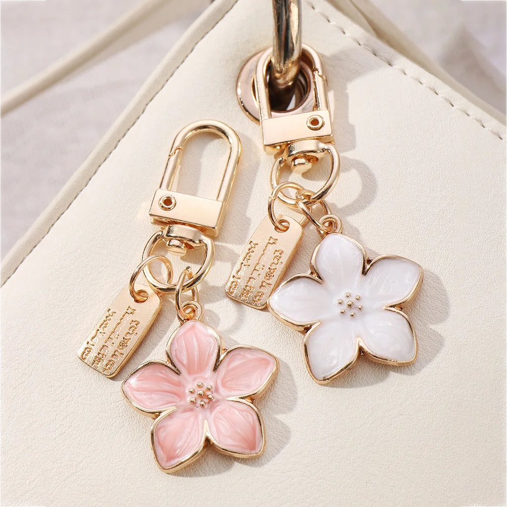 Accessoire pour sac à main - Pendentif fleur de cerisier en émail