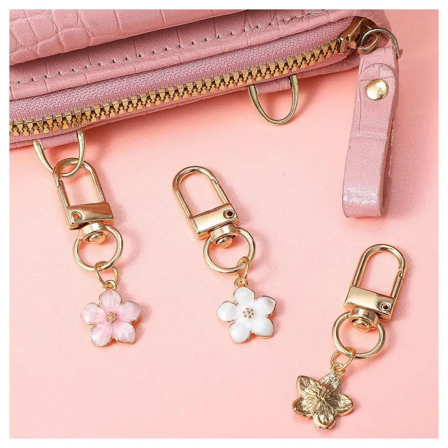 Accessoire pour sac à main - Pendentif fleur de cerisier en émail