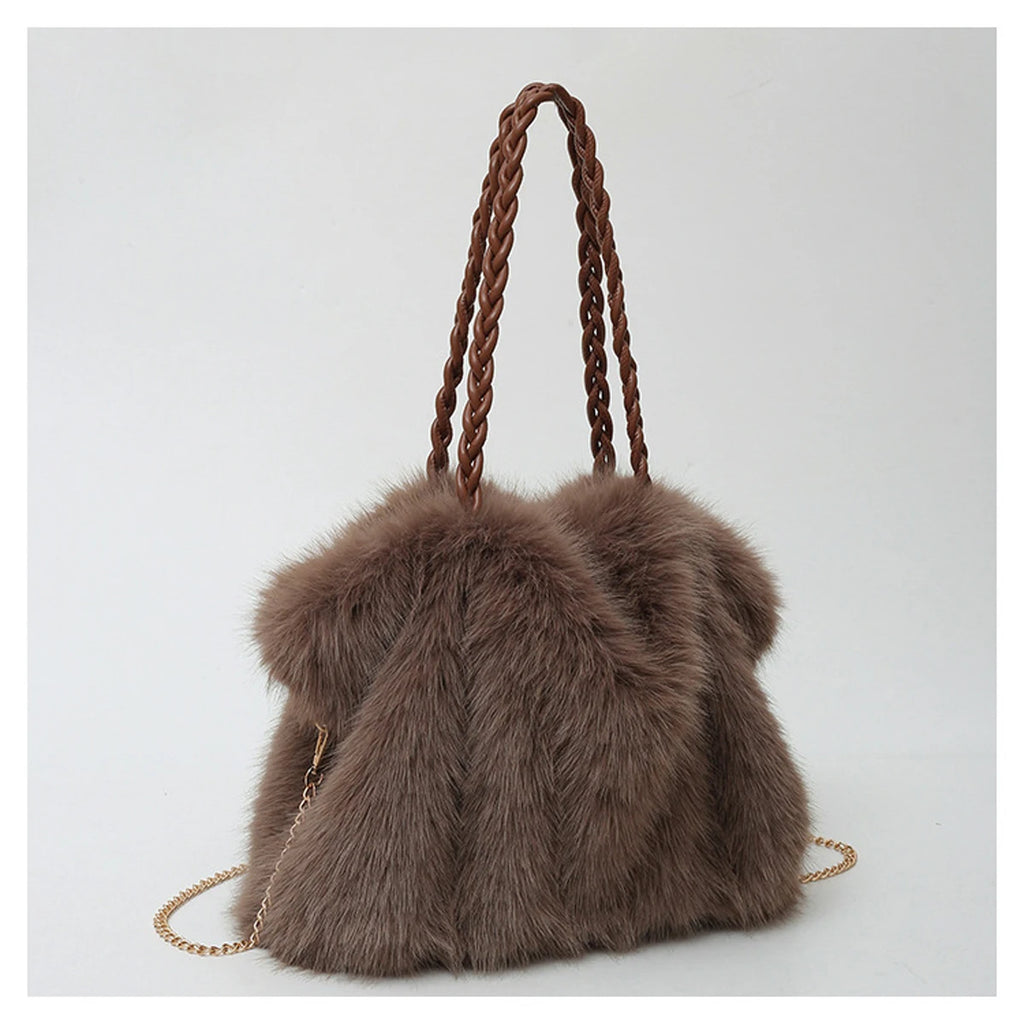 Sac fourre-tout en peluche noble - Luna - Maison Elvira