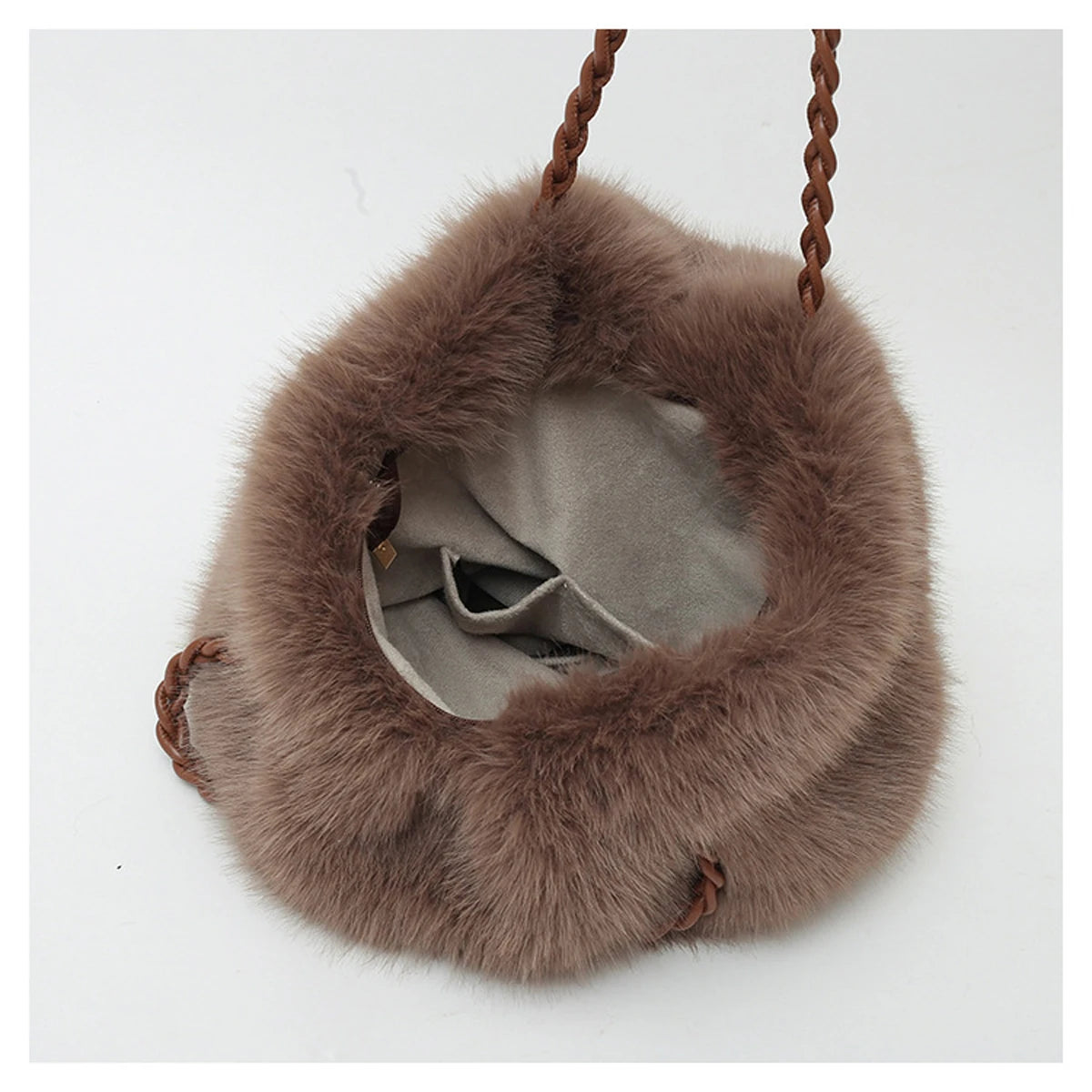 Sac fourre-tout en peluche noble - Luna - Maison Elvira