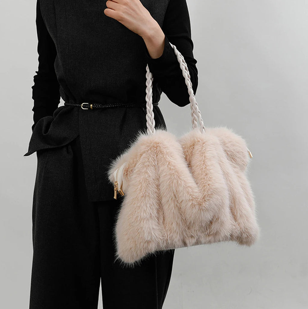 Sac fourre-tout en peluche noble - Luna - Maison Elvira