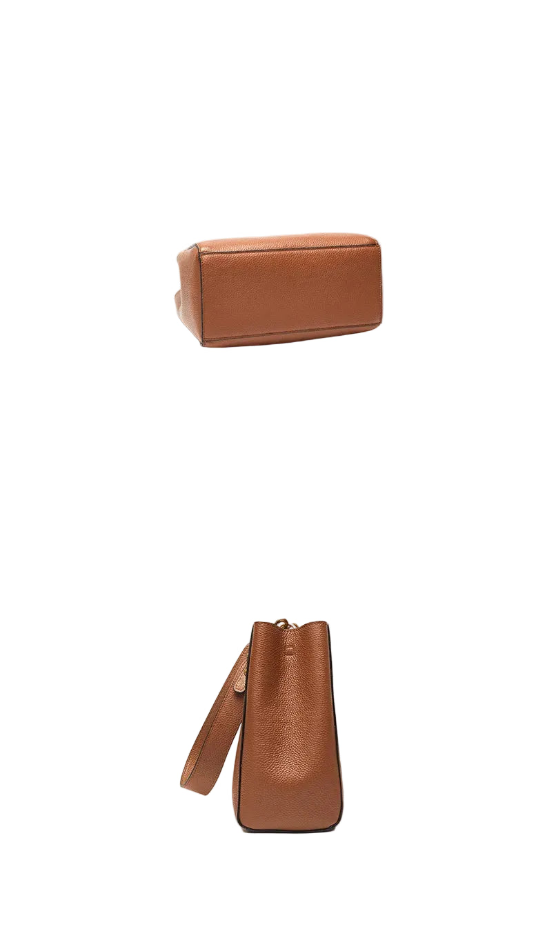 Sac à main bandoulière cuir de vache véritable seau authentique - Rosa - Maison Elvira