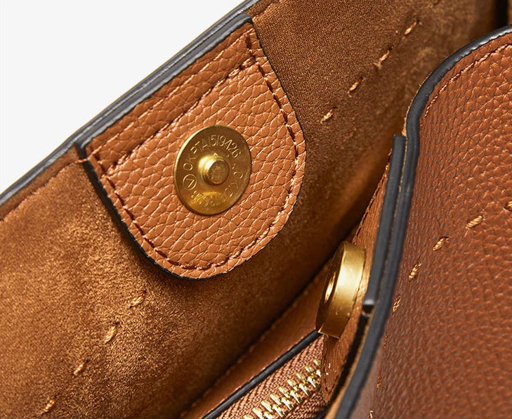 Sac à main bandoulière cuir de vache véritable seau authentique - Rosa - Maison Elvira