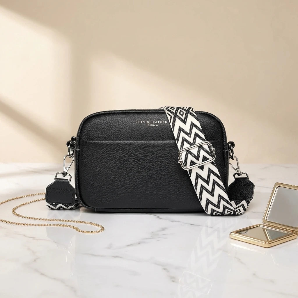 Petit sac bandoulière en cuir essentiel - Prisca