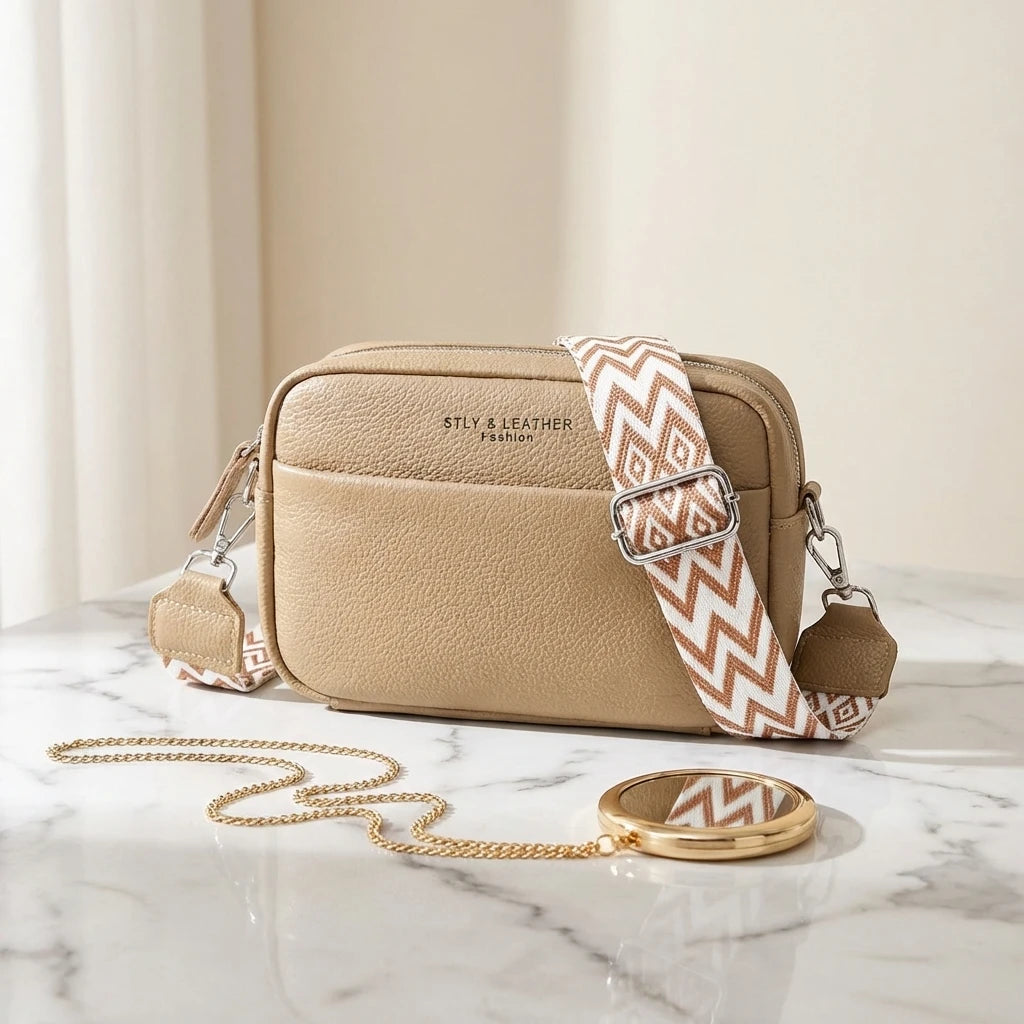 Petit sac bandoulière en cuir essentiel - Prisca