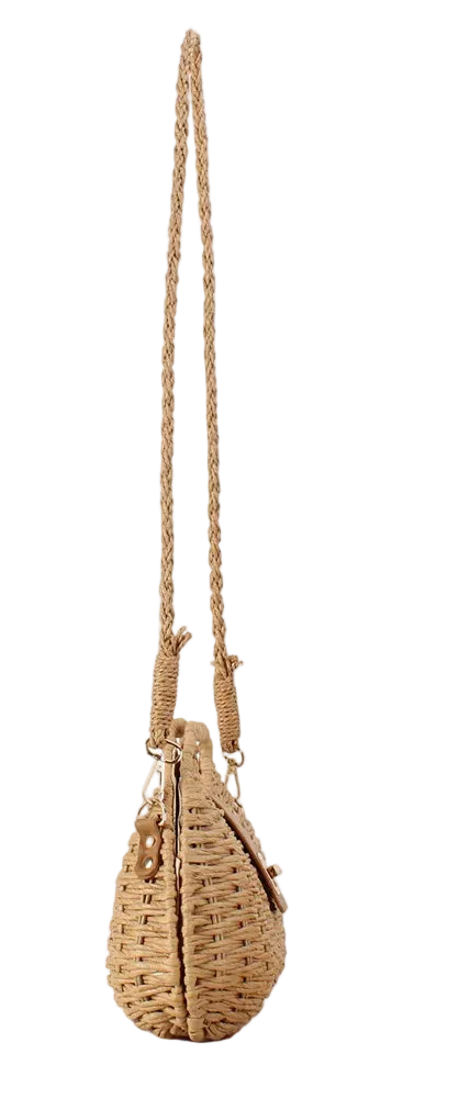 Sac à main bandoulière tissé en paille élégant - Isabella - Maison Elvira