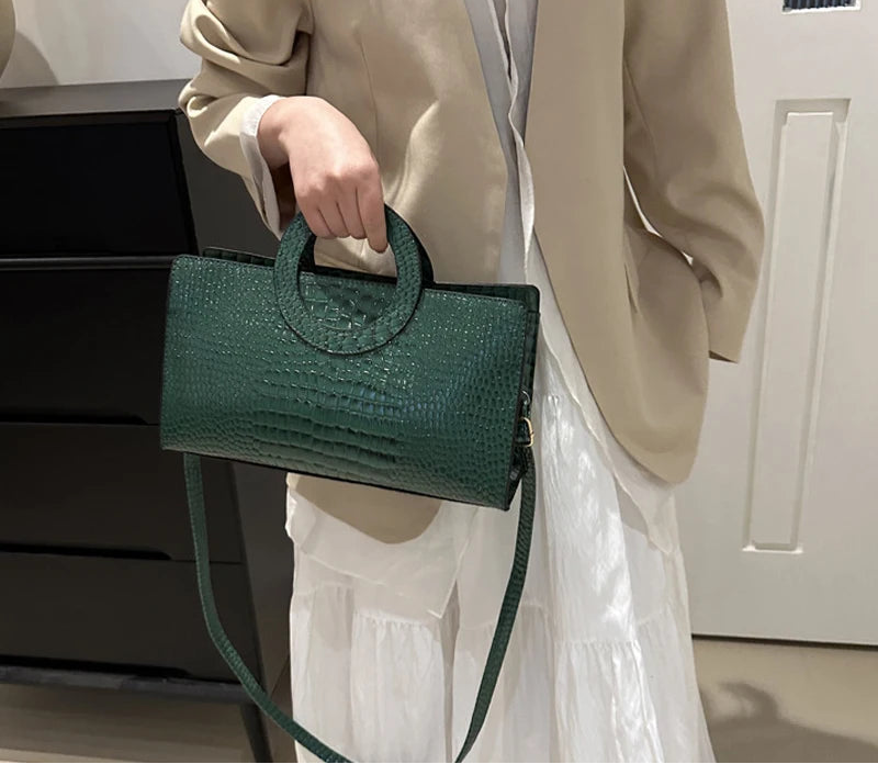 Sac à main bandoulière crocodile raffiné - Tatiana - Maison Elvira