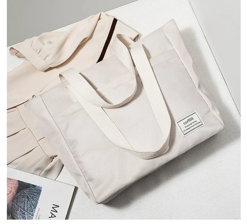 Sac fourre-tout ordinateur antichoc en toile essentielle - Giulia - Maison Elvira