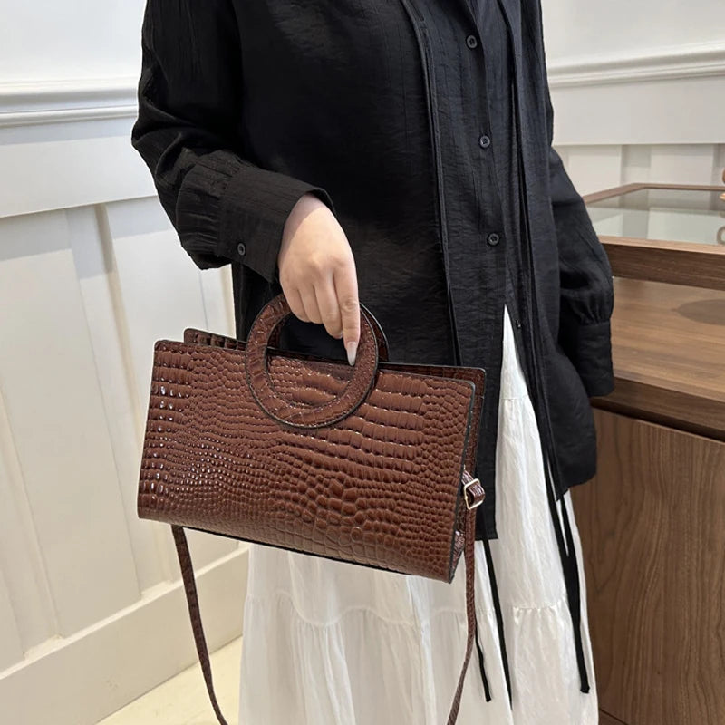 Sac à main bandoulière crocodile raffiné - Tatiana - Maison Elvira