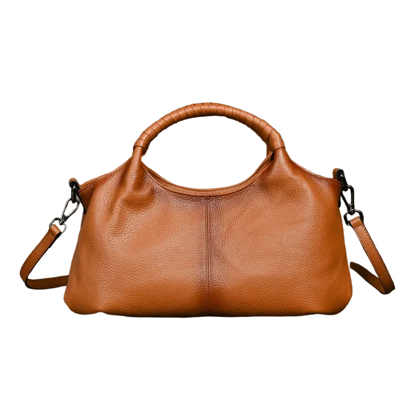 Sac à main bandoulière fourre-tout en cuir véritable ample - Caterina - Maison Elvira