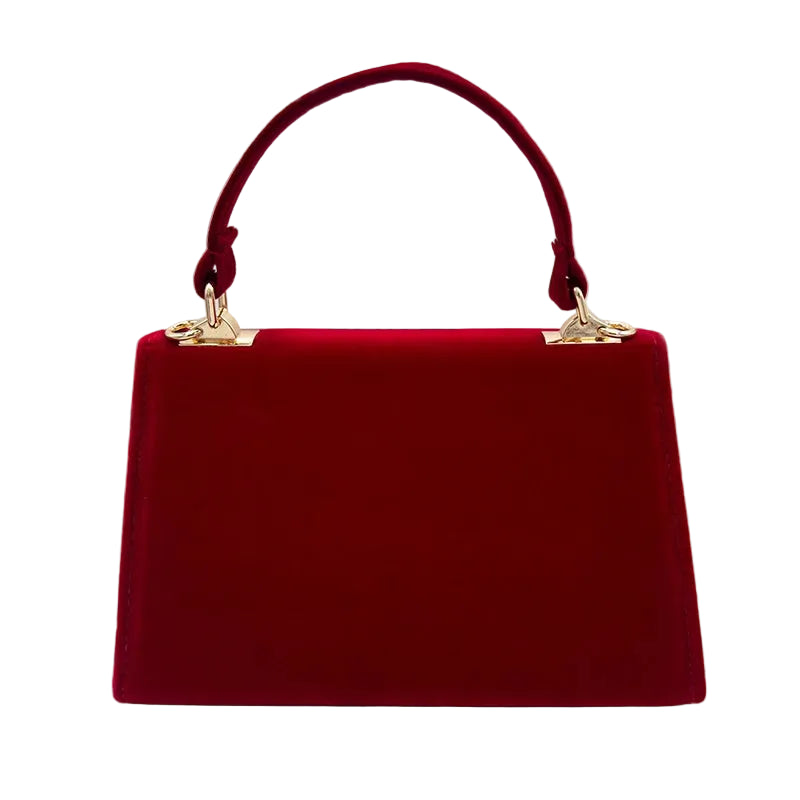 Pochette de mariage en velours rouge élégante - Raffaella - Maison Elvira