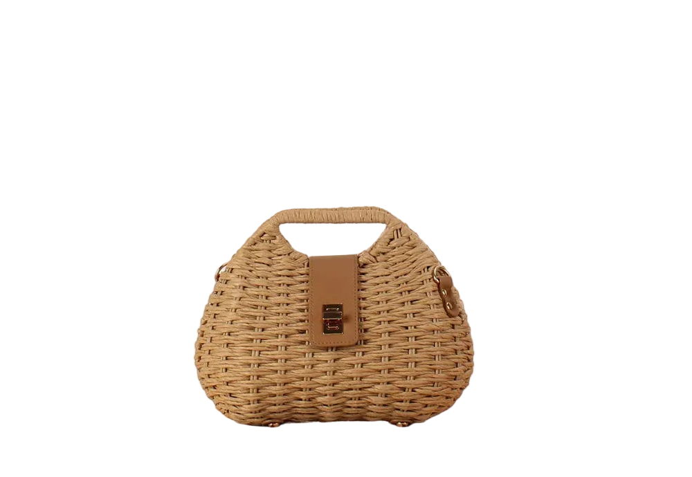 Sac à main bandoulière tissé en paille élégant - Isabella - Maison Elvira