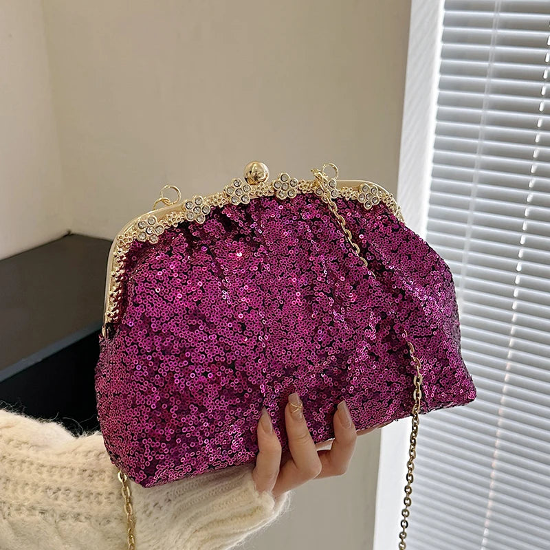 Sac à main bandoulière scintillant - Ginevra - Maison Elvira