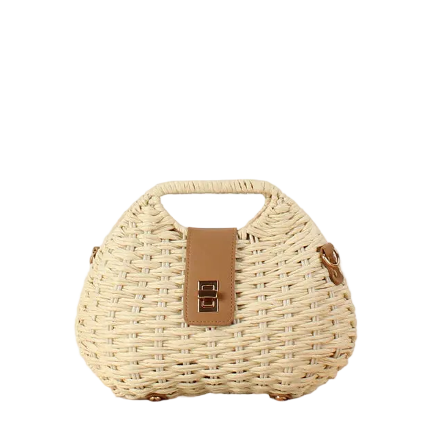 Sac à main bandoulière tissé en paille élégant - Isabella - Maison Elvira