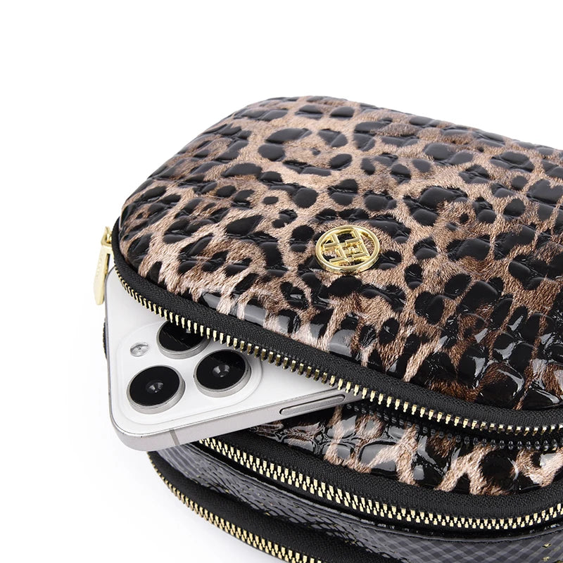 Sac à main bandoulière léopard - Ginevra - Maison Elvira