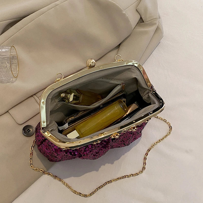 Sac à main bandoulière scintillant - Ginevra - Maison Elvira