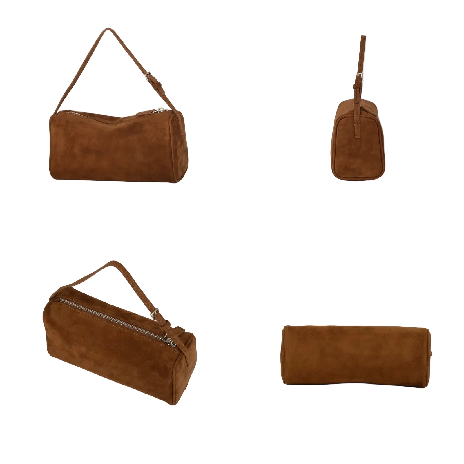 Sac à main bandoulière en daim véritable doux - Allegra - Maison Elvira