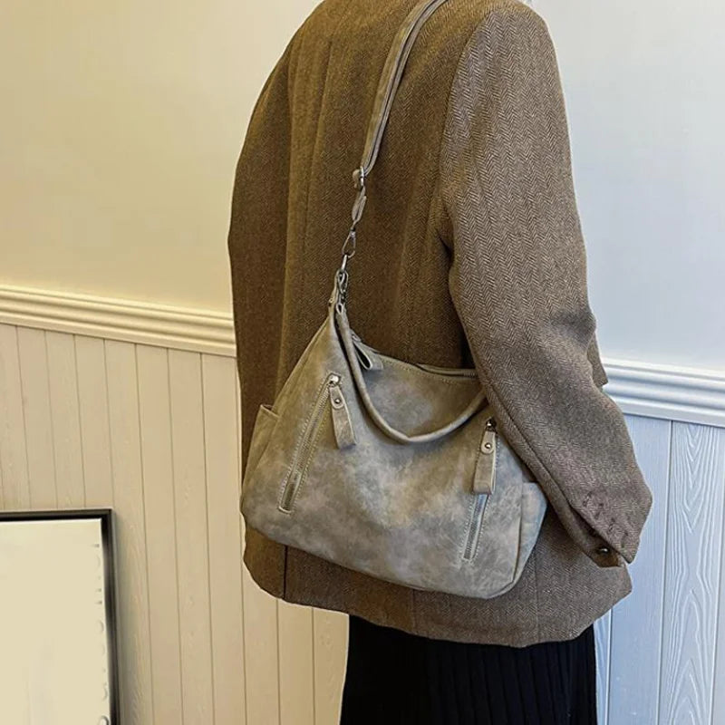 Sac à main bandoulière rétro en cuir souple - Teodora - Maison Elvira