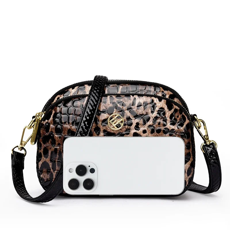 Sac à main bandoulière léopard - Ginevra - Maison Elvira