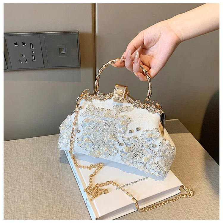 Sac à main bandoulière vintage fleuri - Flaminia - Maison Elvira