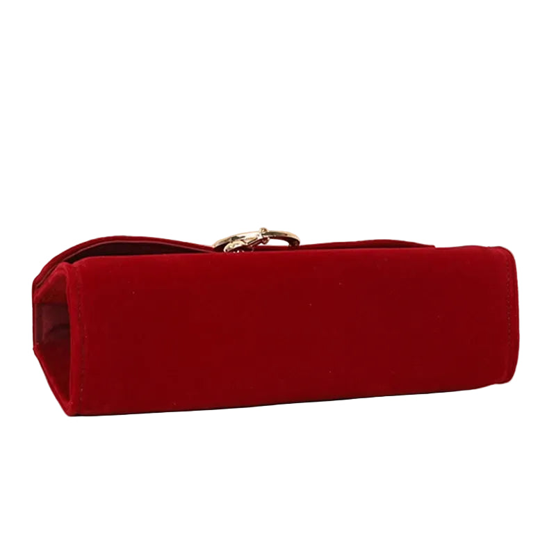 Pochette de mariage en velours rouge élégante - Raffaella - Maison Elvira