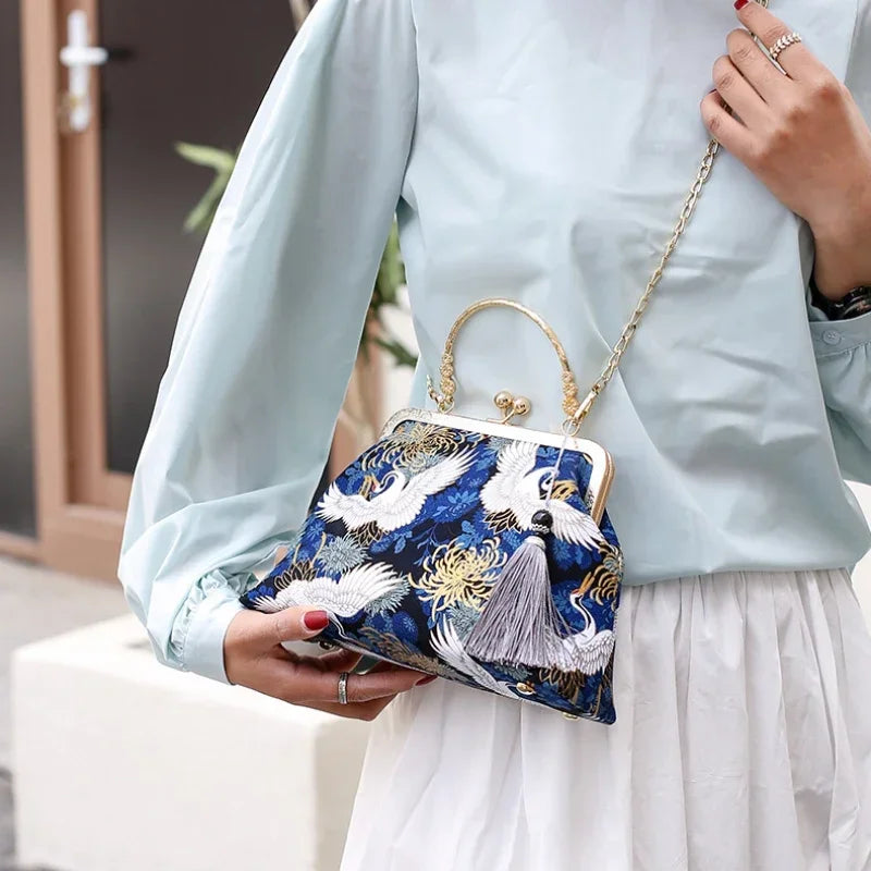 Sac à main bandoulière vintage brodé - Ludovica - Maison Elvira