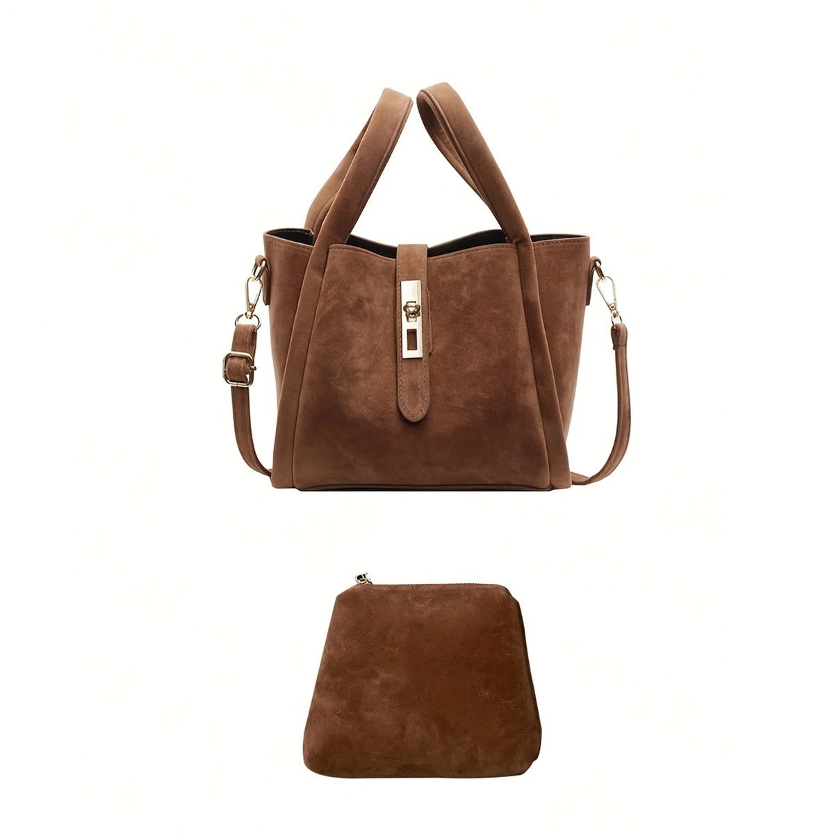 Sac à main bandoulière en daim givré élégant - Greta - Maison Elvira