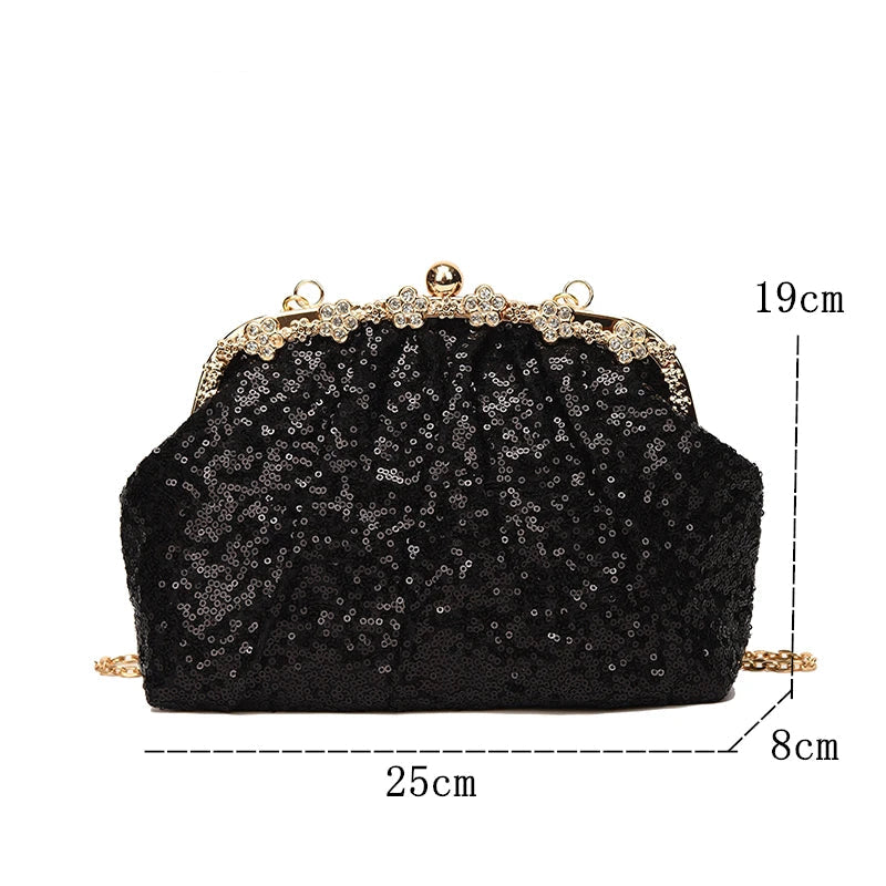 Sac à main bandoulière scintillant - Ginevra - Maison Elvira