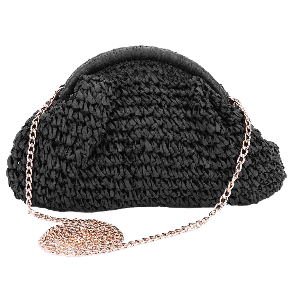 Sac à main bandoulière en paille naturel - Margherita - Maison Elvira