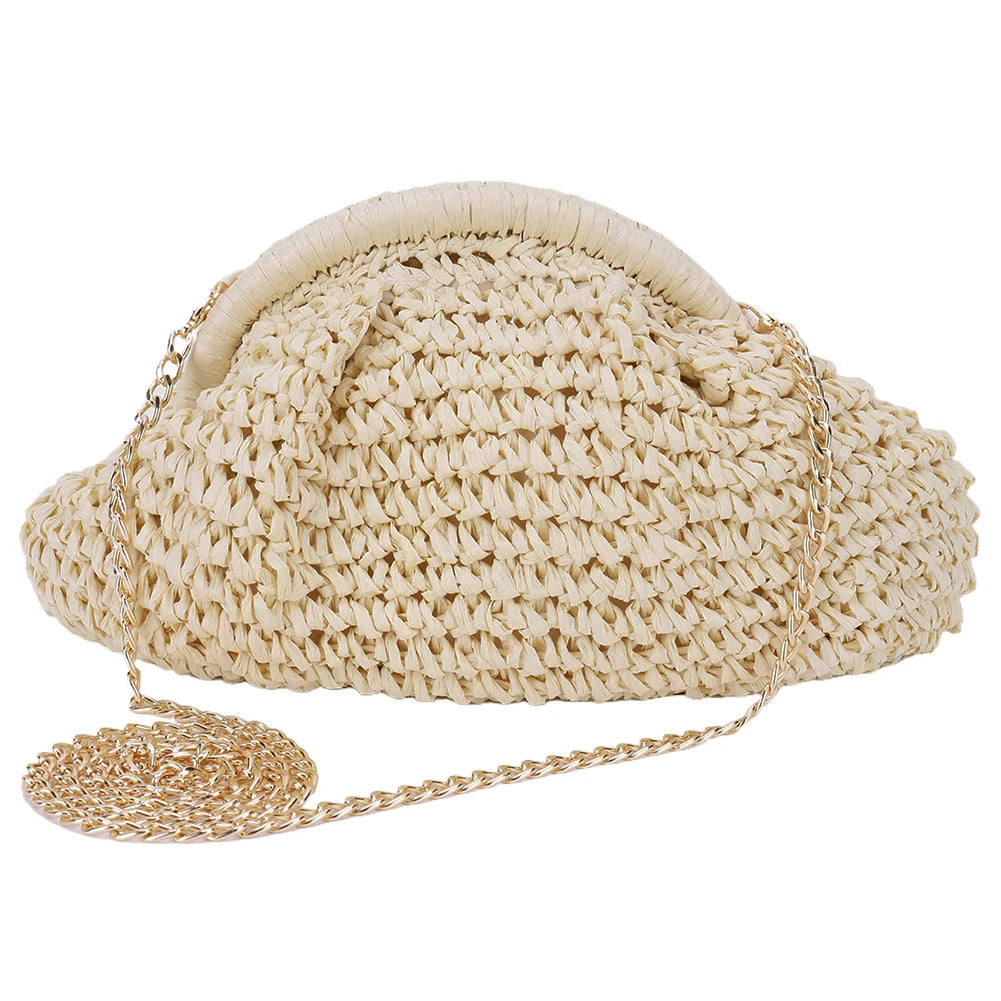 Sac à main bandoulière en paille naturel - Margherita - Maison Elvira