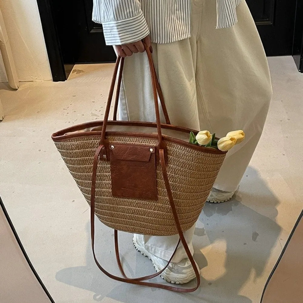 Sac à main bandoulière en paille bohème - Costanza - Maison Elvira