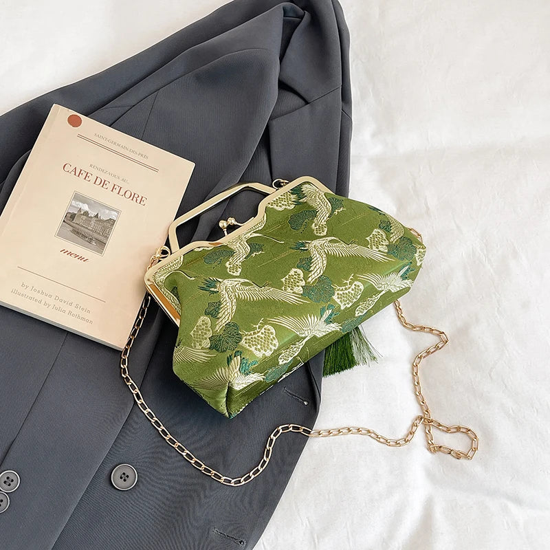 Sac à main bandoulière vintage brodé - Maddalena - Maison Elvira