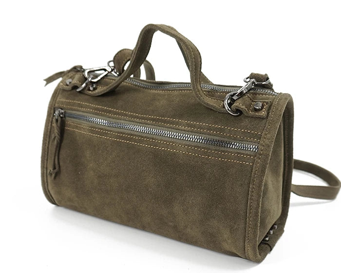 Sac à main bandoulière en daim authentique - Caterina - Maison Elvira