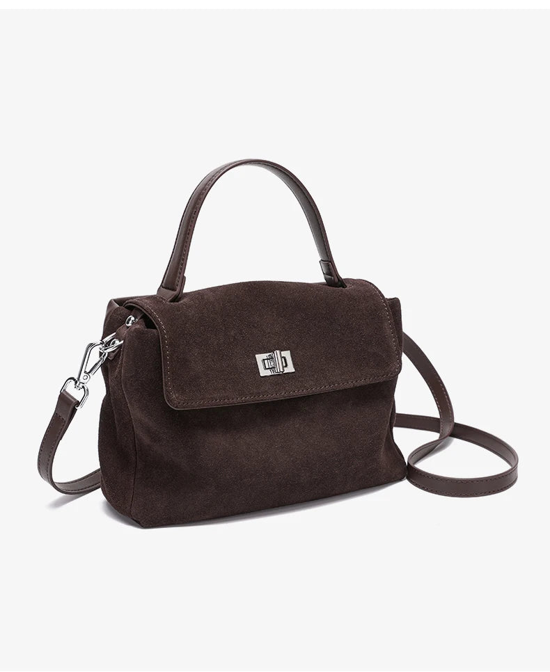 Sac à main bandoulière en daim naturel décontracté - Ottorina - Maison Elvira