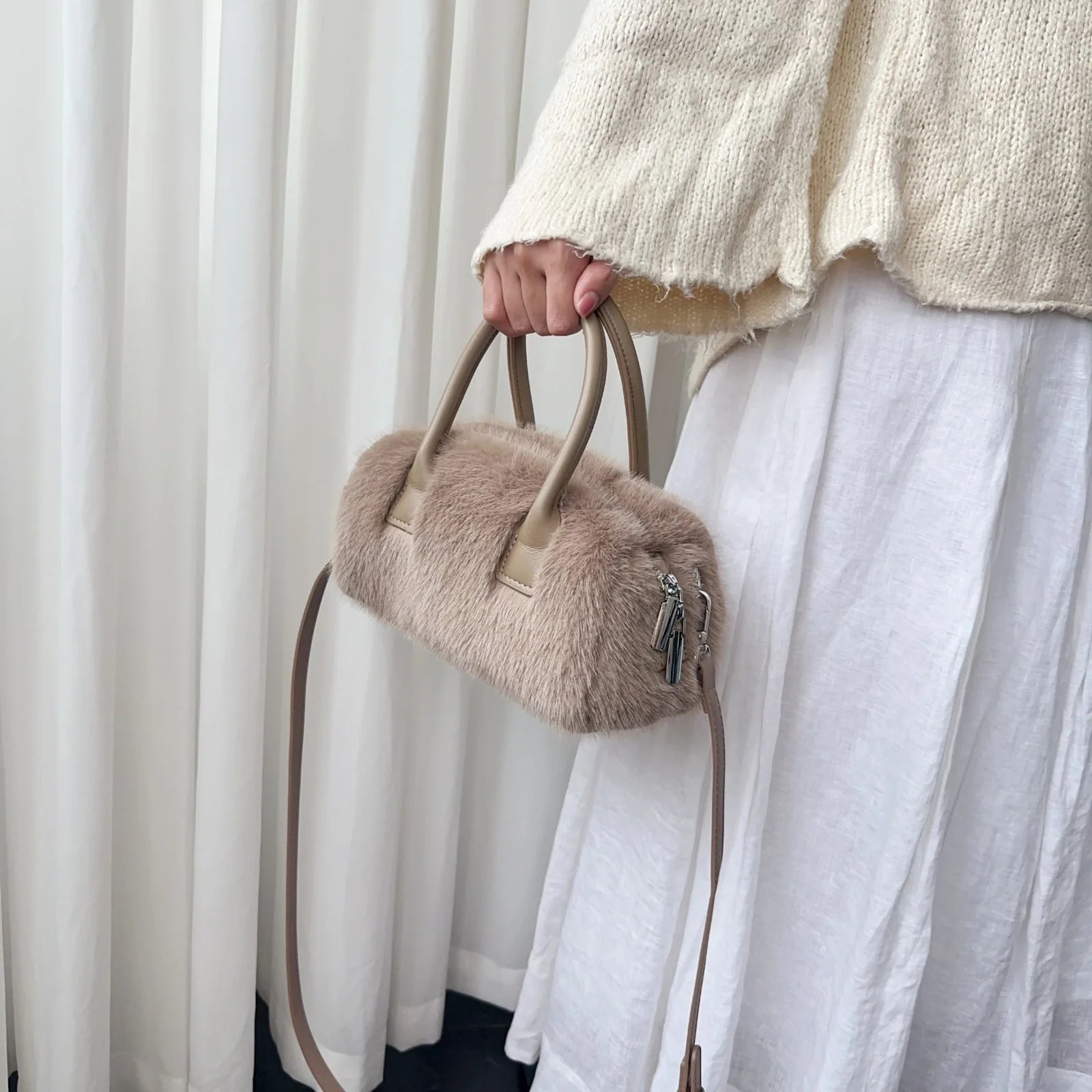 Sac à main bandoulière moelleux et doux  - Celestina - Maison Elvira