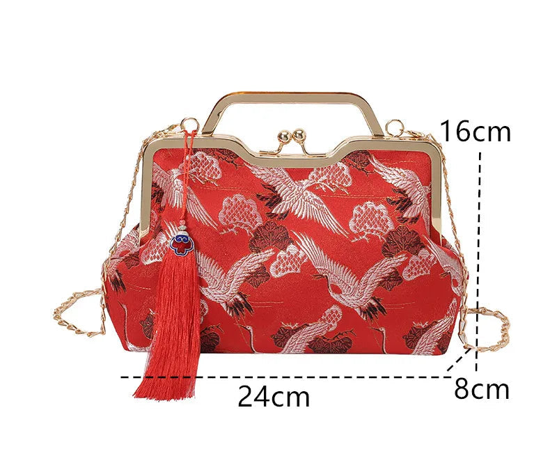 Sac à main bandoulière vintage brodé - Maddalena - Maison Elvira