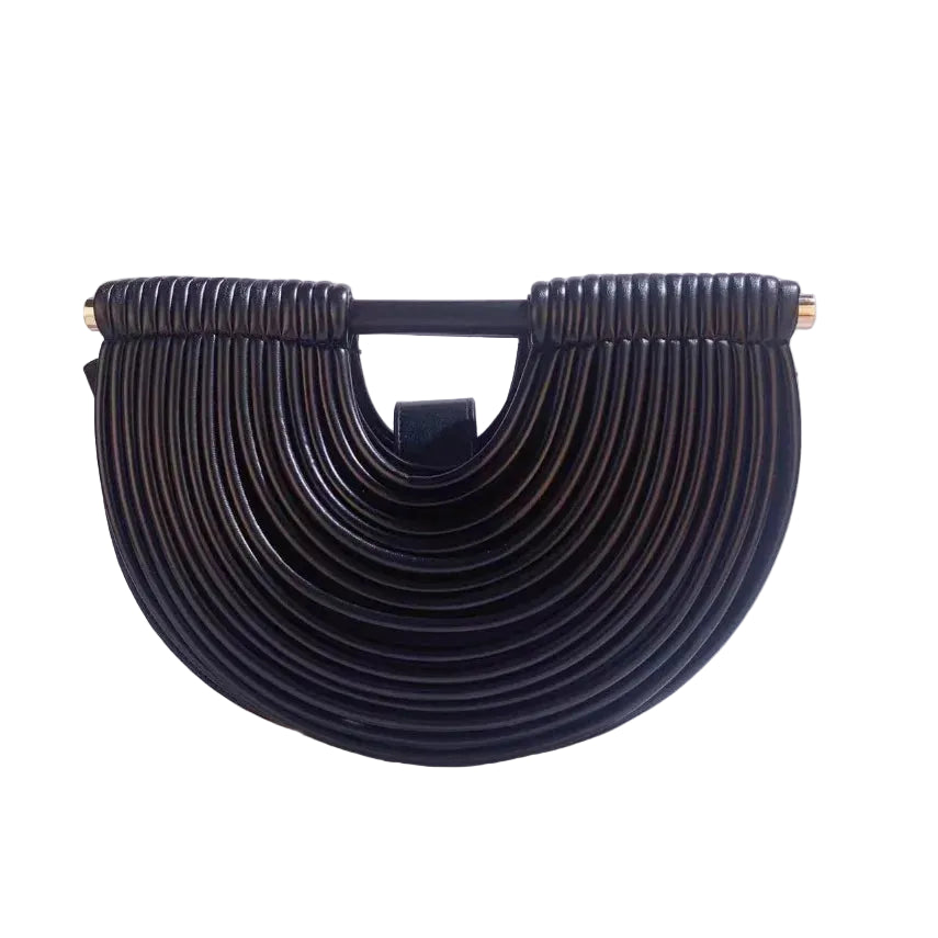 Sac à main bandoulière hobo tissé argent chic - Leandra - Maison Elvira