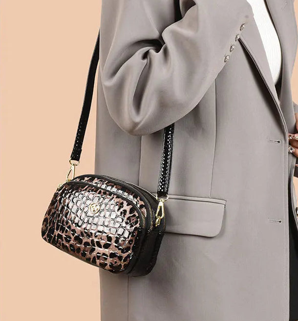 Sac à main bandoulière léopard - Ginevra - Maison Elvira