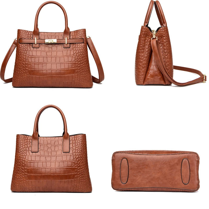 Sac à main bandoulière crocodile - Benedetta - Maison Elvira