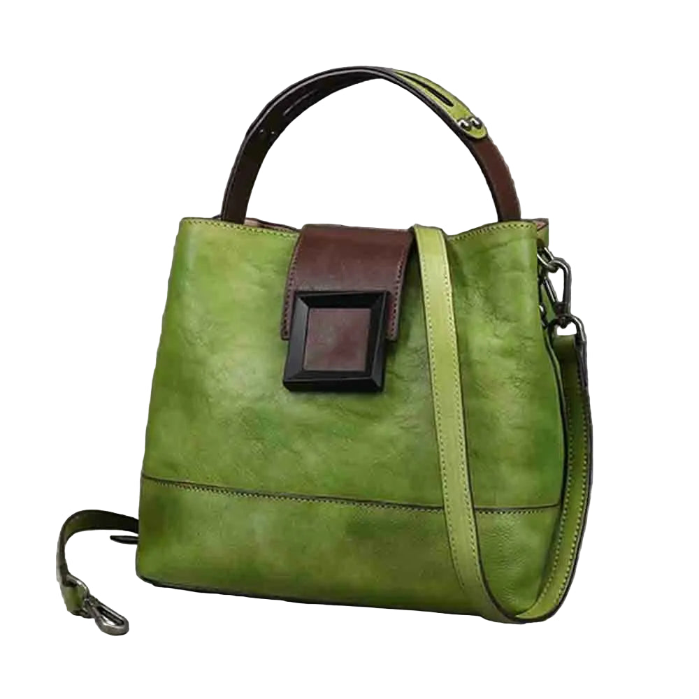 Sac à main bandoulière en cuir véritable simpliste- Gloria - Maison Elvira