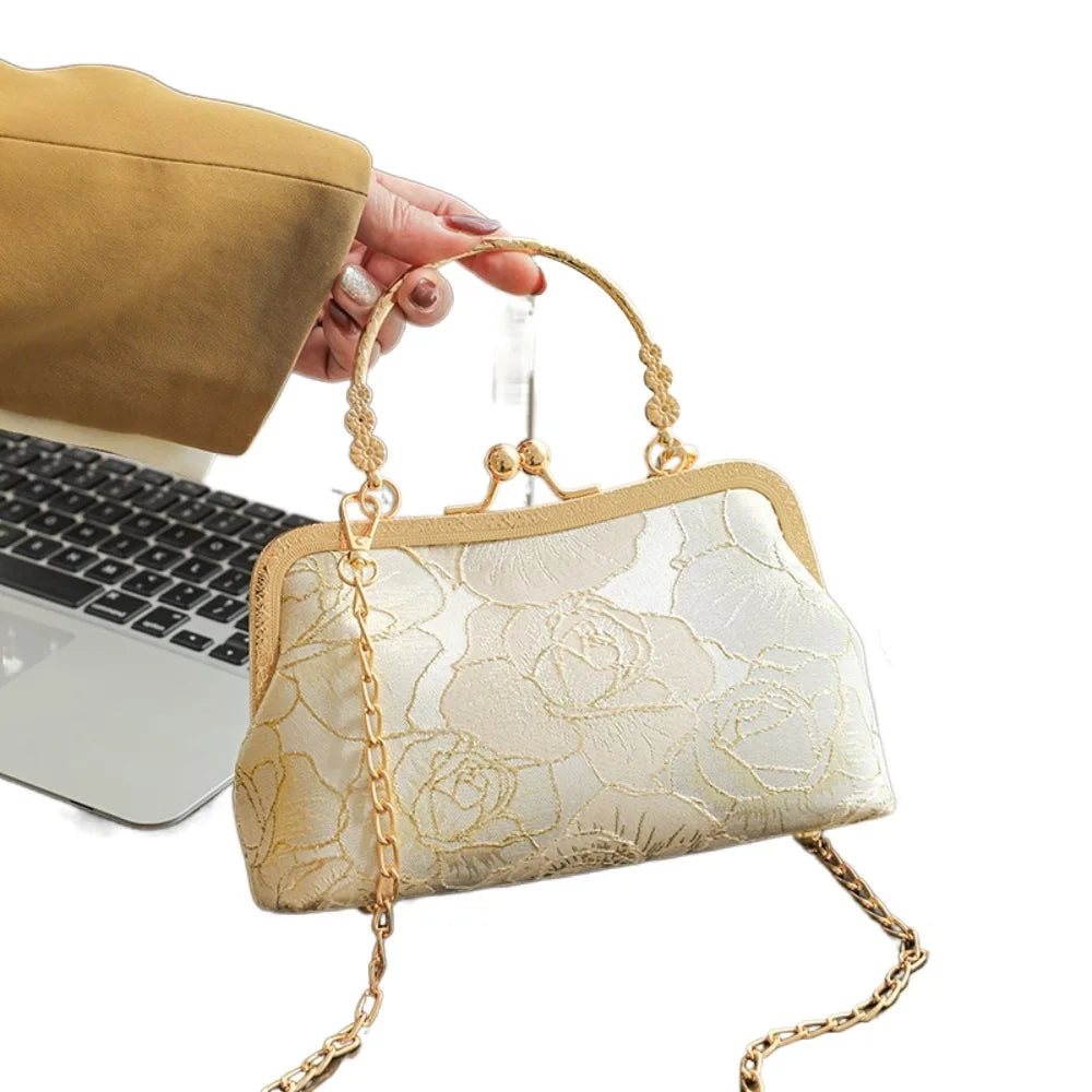 Sac à main bandoulière brodé d’inspiration chinoise - Agnese - Maison Elvira