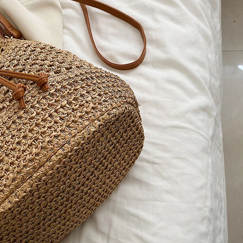 Sac à main bandoulière en paille bohème - Adelina - Maison Elvira