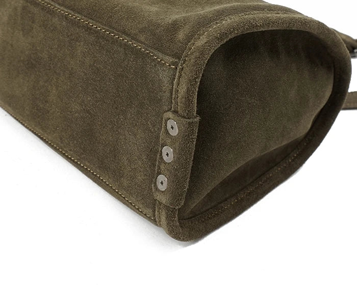 Sac à main bandoulière en daim authentique - Caterina - Maison Elvira