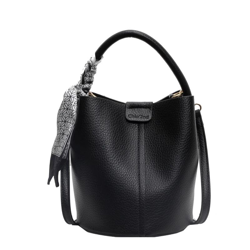 Sac à main bandoulière fourre-tout seau rétro - Lina - Maison Elvira