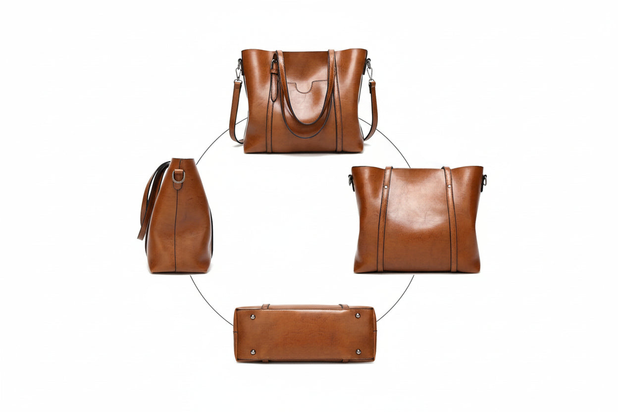 Sac à main bandoulière ciré - Annalisa - Maison Elvira